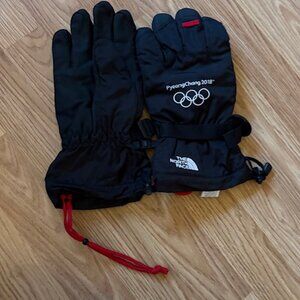 NORTH FACE 2018 PYEONGCHANG KOREA OLYMPICS SKI Gloves Black Small
